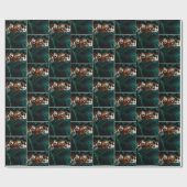 Tiger Green Jungle Blätter Geschenkpapier (Flach)