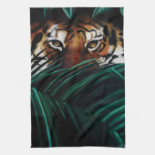 Tiger Green Jungle Blätter Geschirrtuch (Vertikal)