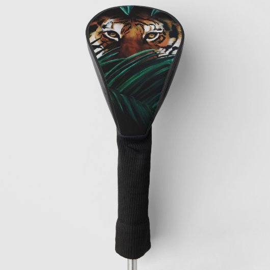 Tiger Green Jungle Blätter Golf Headcover (Vorderseite)