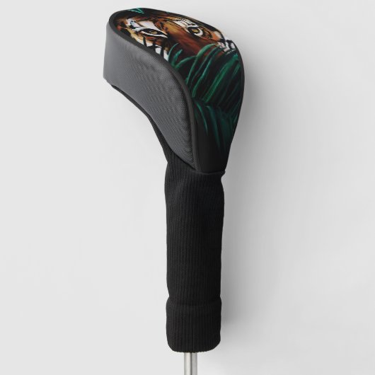 Tiger Green Jungle Blätter Golf Headcover (angewinkelt)