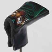 Tiger Green Jungle Blätter Golf Headcover (3/4 Vorderseite)