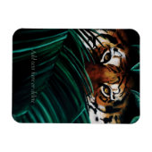 Tiger Green Jungle Blätter Magnet (Horizontal)