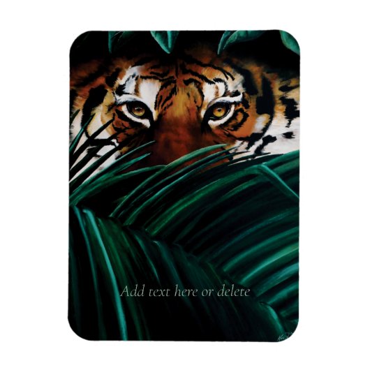 Tiger Green Jungle Blätter Magnet (Vertikal)