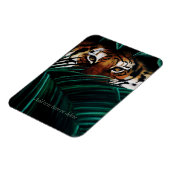 Tiger Green Jungle Blätter Magnet (Linke Seite)