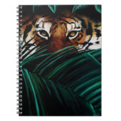 Tiger Green Jungle Blätter Notizblock (Vorderseite)