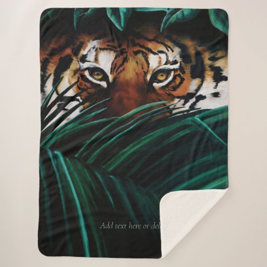 Tiger Green Jungle Blätter Sherpadecke (Vorderseite)