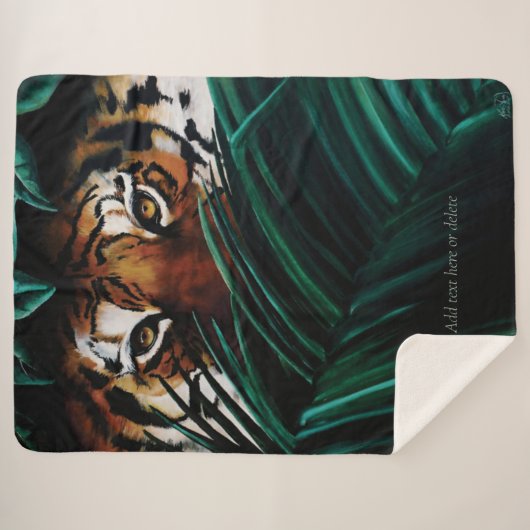 Tiger Green Jungle Blätter Sherpadecke (Vorderseite (Horizontal))