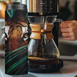 Tiger Green Jungle Blätter Thermosbecher