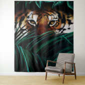 Tiger Green Jungle Blätter Wandteppich (Beispiel)