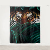 Tiger Green Jungle Blätter Wandteppich (Vorderseite)