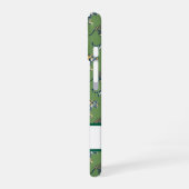 Tiger Green Pattern Personalisierter Name iPhone 16 Hülle (Linke Seite)