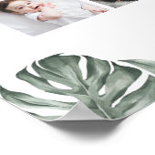 Tiger Greenery 1. Geburtstag Foto Collage Poster (Ecke)