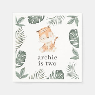 Tiger Greenery Serviette