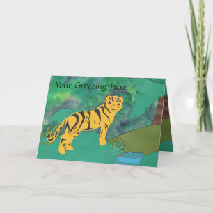 Tiger Greeting Card Karte