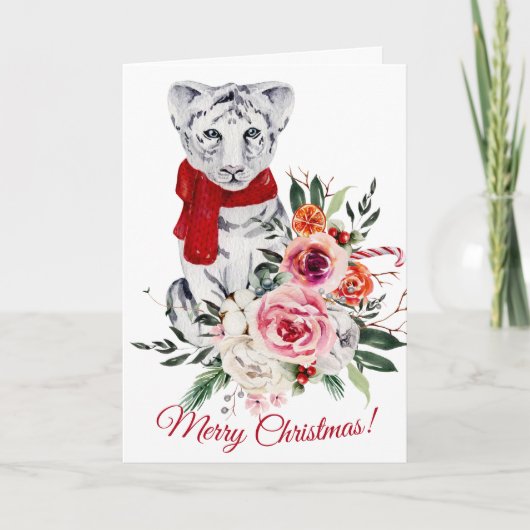 Tiger Greeting Card Karte (Vorderseite)