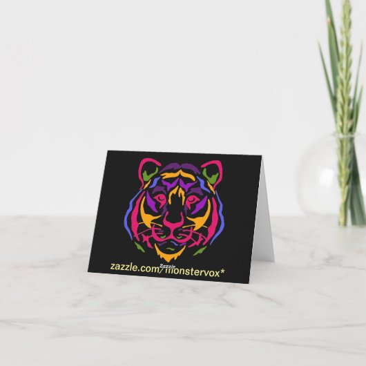 Tiger Greeting Card Karte (Rückseite)