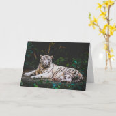 Tiger Greeting Card Karte (Gelbe Blume)