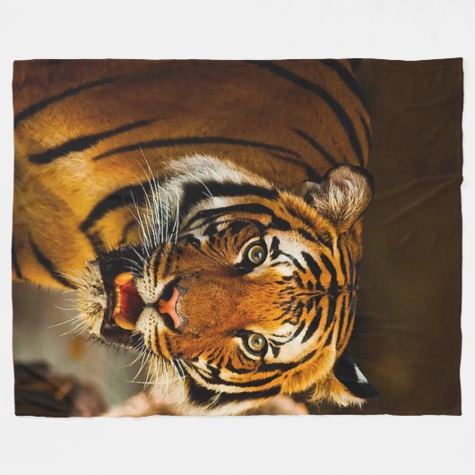 Tiger-große Fleece-Decke Fleecedecke (Vorderseite (Horizontal))