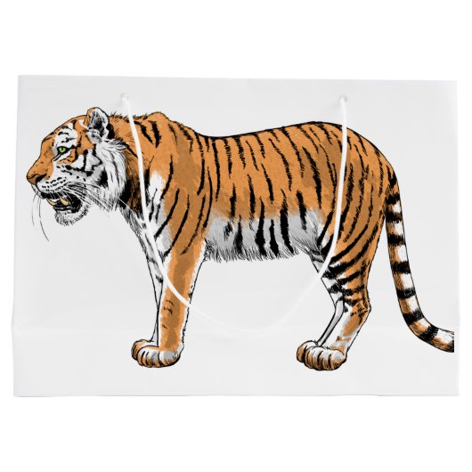 Tiger Große Geschenktüte (Rückseite)