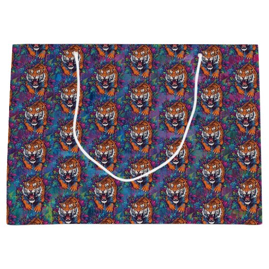 Tiger Große Geschenktüte (Vorderseite)