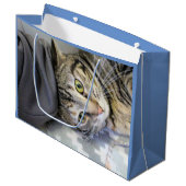 Tiger Große Geschenktüte (Vorderseite Schrägansicht)