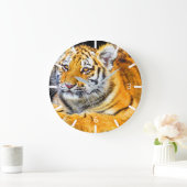 Tiger Große Wanduhr (Zuhause)