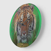 Tiger Große Wanduhr (Winkel)
