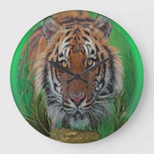 Tiger Große Wanduhr