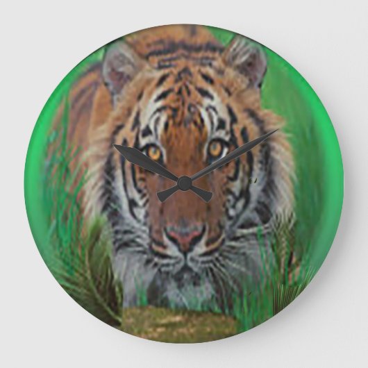 Tiger Große Wanduhr (Vorderseite)