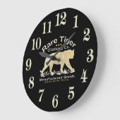 Tiger Große Wanduhr (Winkel)