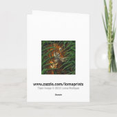 Tiger Grußkarte Karte (Rückseite)