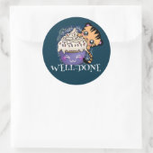 Tiger Gut ausgeführte Motivation Kinder Erfolge Runder Aufkleber (Tasche)