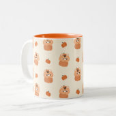 Tiger Halloween Zweifarbige Tasse (Vorderseite Links)