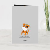Tiger Happy Birthday Card Karte (Rückseite)