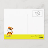 Tiger Happy Birthday Postcard Postkarte (Rückseite)