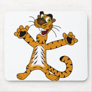 Tiger Happy Euphoric Cat Nature Wild Life Mousepad