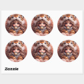 Tiger Hat Doll Sticker (Blatt)
