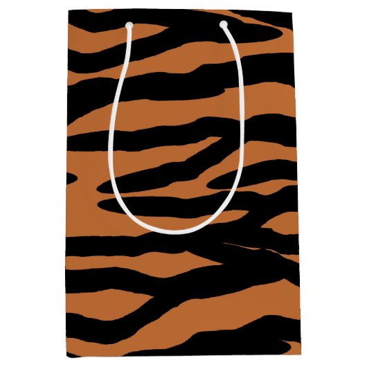Tiger-Haut-Muster Mittlere Geschenktüte (Vorderseite)