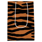 Tiger-Haut-Muster Mittlere Geschenktüte (Rückseite)