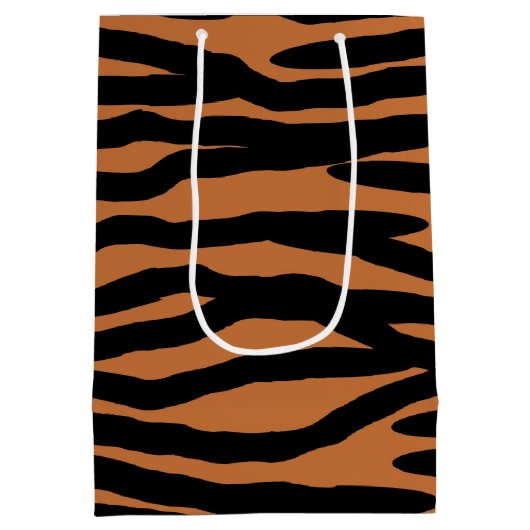 Tiger-Haut-Muster Mittlere Geschenktüte (Rückseite)