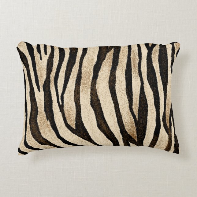 Tiger Haut Nahtlose Textur Dekokissen (Vorderseite)
