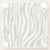 Tiger Haut Nahtlose Textur Glasuntersetzer (Rückseite)