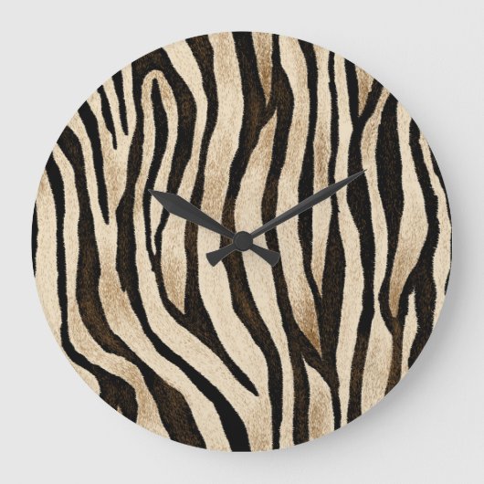 Tiger Haut Nahtlose Textur Große Wanduhr (Vorderseite)