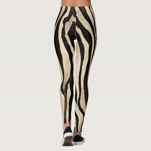 Tiger Haut Nahtlose Textur Leggings (Rückseite)