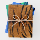 Tiger Hautdruck in drei Farben Geschenkpapier Set (Beispiel)