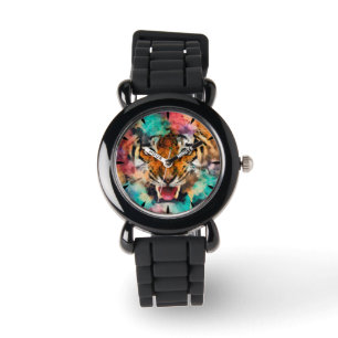 Tiger Head Armbanduhr