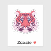 Tiger Head Asia Wildlife Animal Wild Cat Tiger. Pe Aufkleber (Blatt)