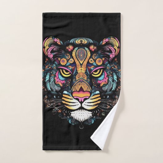 Tiger Head Badhandtuch Set (Handtuch)