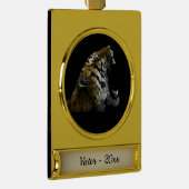 Tiger Head Banner-Ornament Gold (Rechts)