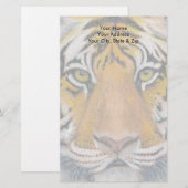 Tiger Head Briefpapier (Vorne/Hinten)